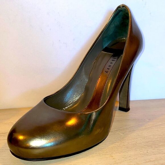 Theory Metallic Grey Pumps Size 36.5 EU Metallic Bronze Color - Picture 2 of 11